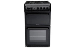 Hotpoint HAG51K Gas Cooker - Black.